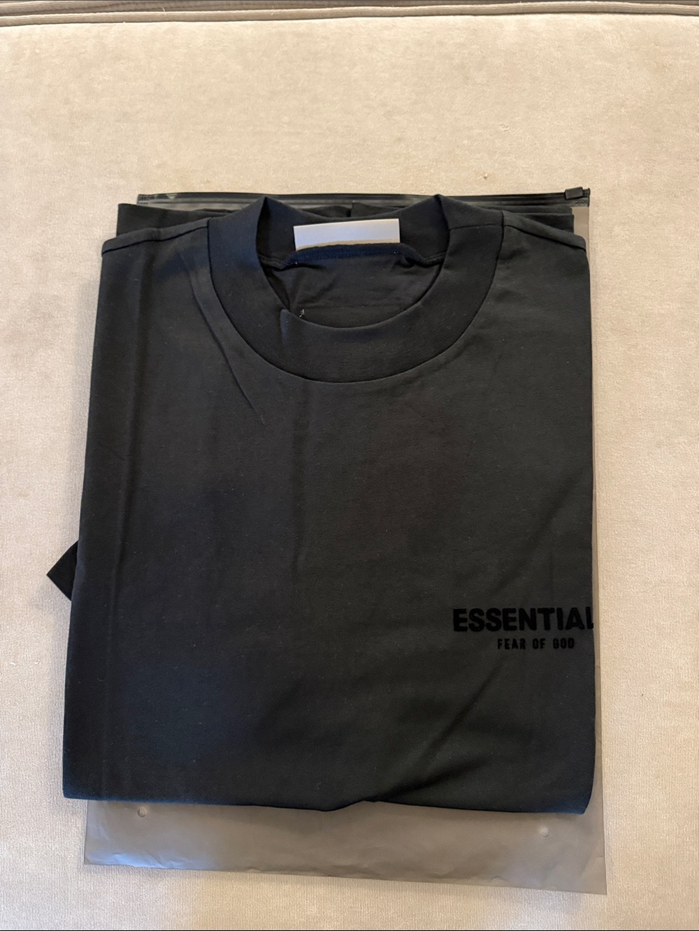 Essentials Black Logo T-Shirt with Tag